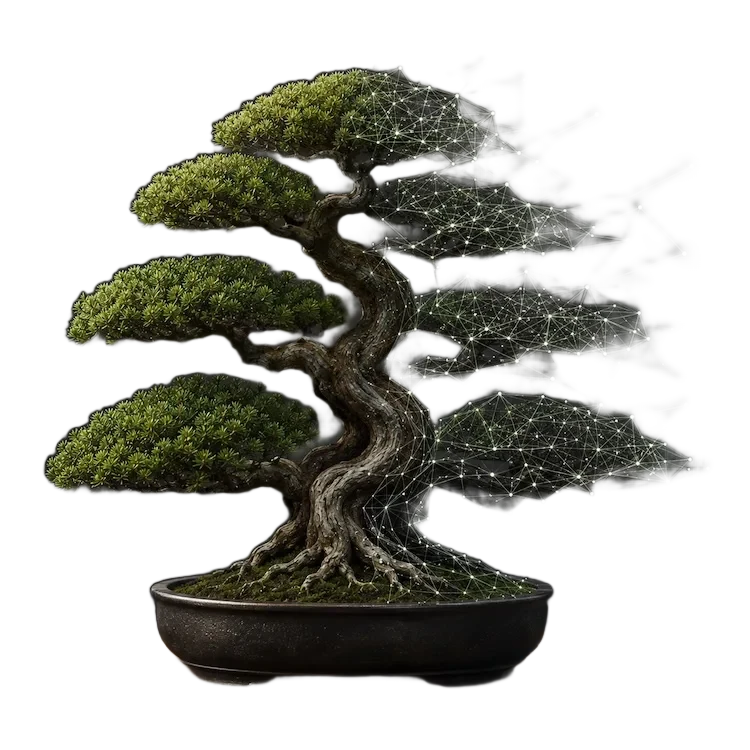 Drzewo bonsai - symbol cierpliwej, uważnej pracy nad sprawą rodzinną